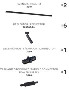 Zuma Line 3027 - Спот в релсова система LULU 6xGU10/35W/230V черен