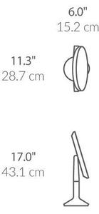 Козметично огледало със светлина/увеличително (5x) ø 25 cm Sensor Trio Max – simplehuman
