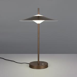Trio Lighting LED настолна лампа Amalo в платинен цвят, височина 46 см, метал, CCT, Затъмняване, Металик, Дневна/трапезария, Метал, Модерен