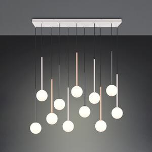 Trio Lighting Висяща лампа „Firano“, цветна, дължина 129 см, метал, 11-лампова., Многоцветен, Дневна/трапезария, Метал, Модерен