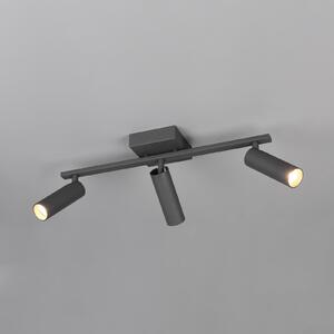 Trio Lighting Таванна лампа „Dara“, дължина 46 см, антрацит, метал, с 3 крила., Черен, Дневна/трапезария, Метал, Модерен