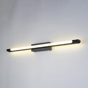 Trio Lighting LED стенна лампа „Алберто“, черна, ширина 71 см, IP44, Затъмняване, Черен, Баня, Метал, Модерен