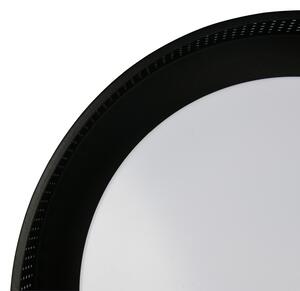 Trio Lighting LED таванна лампа „Filippo“, матово черно, Ø 33 см, метал, CCT, IP44, Затъмняване, Черен, Баня, Метал, Модерен