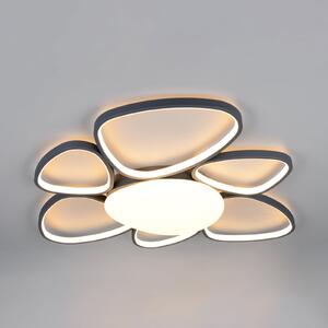 Trio Lighting LED таванна лампа Amelio, черна, 85 см, CCT, дистанционно управление, Затъмняване, Бял, Дневна/трапезария, Пластмаса, Модерен