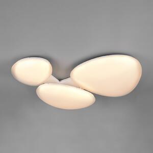 Trio Lighting LED таванна лампа Ozera, дължина 95 см, бяла, пластмаса, CCT, 3-лампова, Затъмняване, Бял, Дневна/трапезария, Пластмаса, Модерен