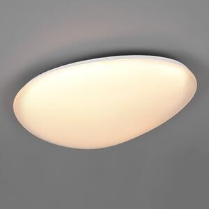 Trio Lighting LED таванна лампа Ozera, дължина 55 см, бяла, пластмаса, CCT, Затъмняване, Бял, Дневна/трапезария, Пластмаса, Модерен