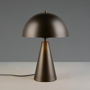Trio Lighting Настолна лампа „Алфи“, платинен цвят, височина 43 см, метал, E27, Металик, Дневна/трапезария, Метал