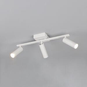 Trio Lighting Таванна лампа „Dara“, дължина 46 см, сива, метална, с 3 крила., Сив, Дневна/трапезария, Метал, Модерен