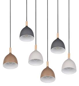 Trio Lighting Висяща лампа „Jerano“, дължина 104 см, цветна, метална, с 6 лампи., Затъмняване, Многоцветен, Дневна/трапезария, Метал, Модерен