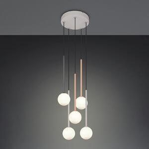 Trio Lighting Висяща лампа „Firano“, цветна, Ø 36 см, метал, с 5 крила., Многоцветен, Дневна/трапезария, Метал, Модерен
