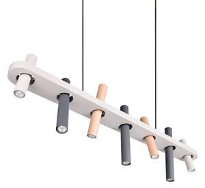 Trio Lighting Висяща лампа „Terloa“, цветна, дължина 115 см, метална, със 7 лампи, Многоцветен, Дневна/трапезария, Метал, Модерен