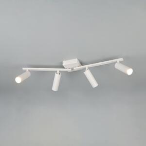 Trio Lighting Таванна лампа „Dara“, дължина 66 см, сива, метална, с 4 крила., Сив, Дневна/трапезария, Метал, Модерен