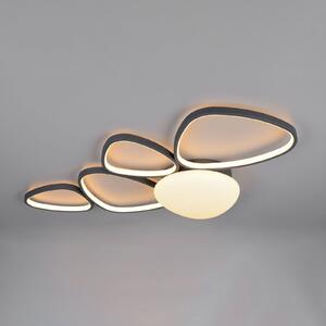 Trio Lighting LED таванна лампа Amelio, черна, 102 см, CCT, дистанционно управление, Затъмняване, Бял, Дневна/трапезария, Пластмаса, Модерен