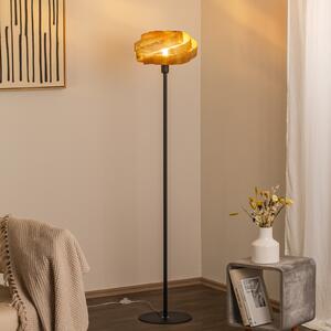 Domiluce Степен лампа Vento, черно/златно, метал, Ø 40 cm, E27, Злато / месинг, Дневна/трапезария, Метал, Модерен