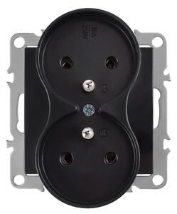 Двоен контакт със заземяване OSTE JNH002-G Black
