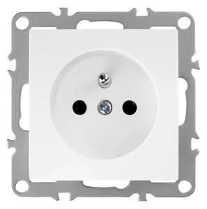 Единичен контакт със заземяване OSTE JNH001-G White
