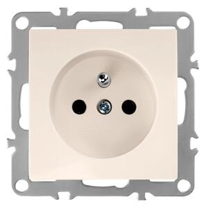 Единичен контакт със заземяване OSTE JNH001-G Beige