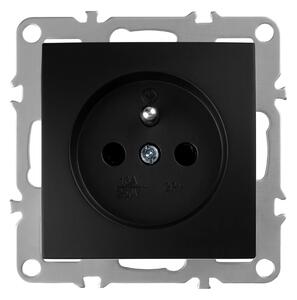 Единичен контакт със заземяване OSTE JNH001-G Black