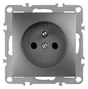 Единичен контакт със заземяване OSTE JNH001-G Grey