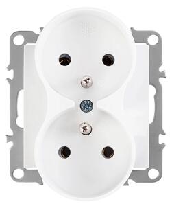 Двоен контакт със заземяване OSTE JNH002-G White