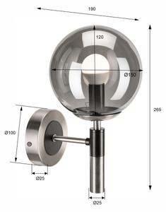 Аплик ROLLO 1xE14/5W/230V матов хром/опушен
