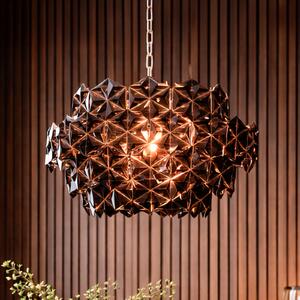 By Rydéns Висяща лампа Monarque Mini на хром/черно, акрил, E14, Затъмняване, Черен, Дневна/трапезария, Пластмаса