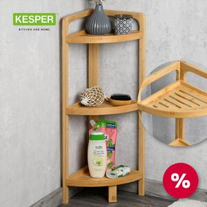 Етажерка ъглова за баня KESPER 23x23x70см - БАМБУК