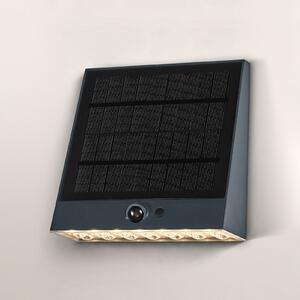 OSRAM слънчева стенна лампа ENDURA STYLE FIN, сива, сензор, IP54, Затъмняване, Сив, Пластмаса, Модерен, Стенна ъглова