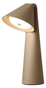 FRANDSEN LED акумулаторна настолна лампа Ami, сиво-бежова, 32 cm, с регулиране, Затъмняване, Зелен, Дневна/трапезария, Пластмаса, Модерен