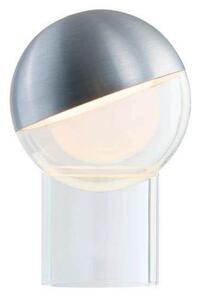 FRANDSEN LED акумулаторна настолна лампа Pila, алуминиев цвят, 20 cm, с, Затъмняване, Металик, Дневна/трапезария, Пластмаса, Модерен