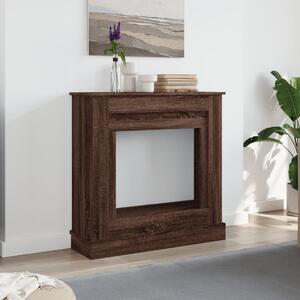 VidaXL Облицовка за камина, кафяв дъб, 90x30x90 см, инженерно дърво