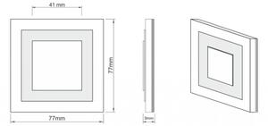 LDST SU-01-SZ-BC8 - LED стълбищна лампа SUNNY 8xLED/1,2W/230V златна 3500K