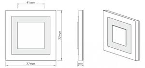 LDST SU-01-B-BZ8 - LED стълбищна лампа SUNNY 8xLED/1,2W/230V бяла 6500K