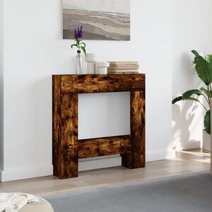 VidaXL Облицовка за камина, опушен дъб, 81x18x82 см, инженерно дърво
