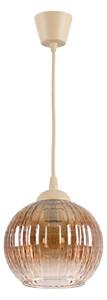 Brilagi - LED полилей на кабел R GLASS 1xE27/60W/230V Ø 18 см бежово/опушено кафяво
