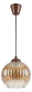 Brilagi - LED полилей на кабел R GLASS 1xE27/60W/230V диам. 18 см кафяв/димчато кафяв