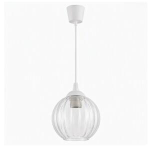Brilagi - LED полилей на кабел RETRO GLASS 1xE27/60W/230V Ø 18 см бял/прозрачен