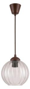 Brilagi - LED полилей на кабел RETRO GLASS 1xE27/60W/230V Ø 18 см кафяв/прозрачен