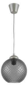 Brilagi - LED полилей на кабел R GLASS 1xE27/60W/230V Ø 18 см сребрист/димно сив