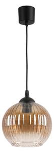 Brilagi - LED полилей на кабел R GLASS 1xE27/60W/230V Ø 18 см черен/димно кафяв