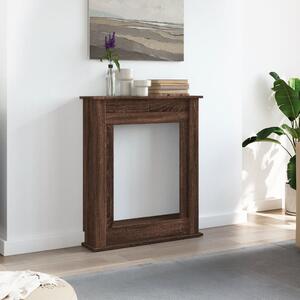 VidaXL Облицовка за камина, кафяв дъб, 75x20x87,5 см, инженерно дърво