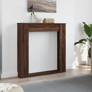 VidaXL Облицовка за камина, кафяв дъб, 100x20x100 см, инженерно дърво