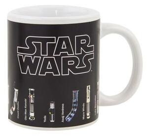 Чаша Paladone Star Wars - Lightsaber Heat Change Mug DV, 300ml, черно-бяла