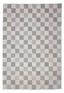 Син килим със смес от памук подходящ за пране 116x170 cm Muted Checkerboard – Flair Rugs