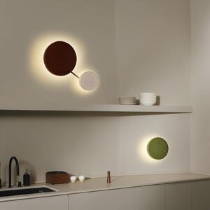 MARSET LED стенна лампа Caramel, опал, Ø 22 cm, TRIAC, стъкло, Затъмняване, Бял, Дневна/трапезария, Стъкло, Дизайн