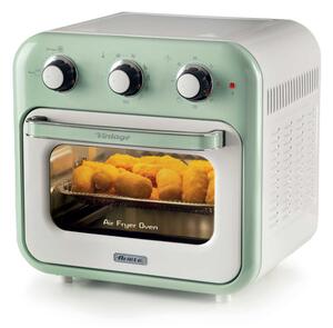 Фритюрник-фурна с горещ въздух Ariete VINTAGE 4632/04, 1400W, 16 л, До 230C, Таймер 60 мин, Въртяща се кошница, Бял/Зелен