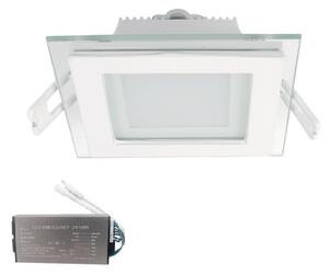 LED ПАНЕЛ КВАДРАТ СЪС СТЪКЛО 6W 2700K+ АВ
