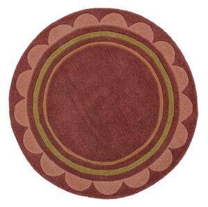 Бордо ръчно изработен вълнен кръгъл килим ø 120 cm Lois – Flair Rugs
