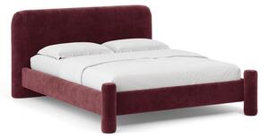 Кафяво двойно легло 160x200 cm тапицирано с включена подматрачна рамка Vera – Micadoni