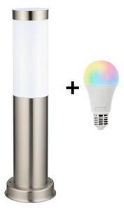 Brilagi - LED RGBW външна лампа 1xE27/9W/230V 40 см IP44 матов хром